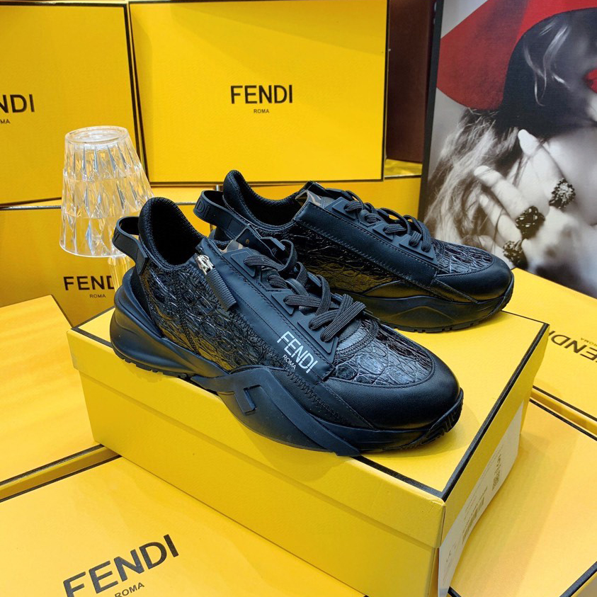 Fendi Flow Beige Suede Low-Tops Sneakers - EUR FASHION