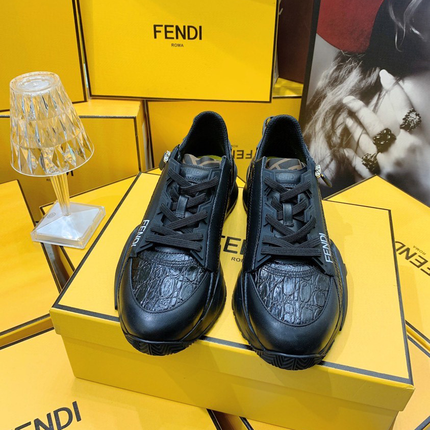 Fendi Flow Beige Suede Low-Tops Sneakers - EUR FASHION