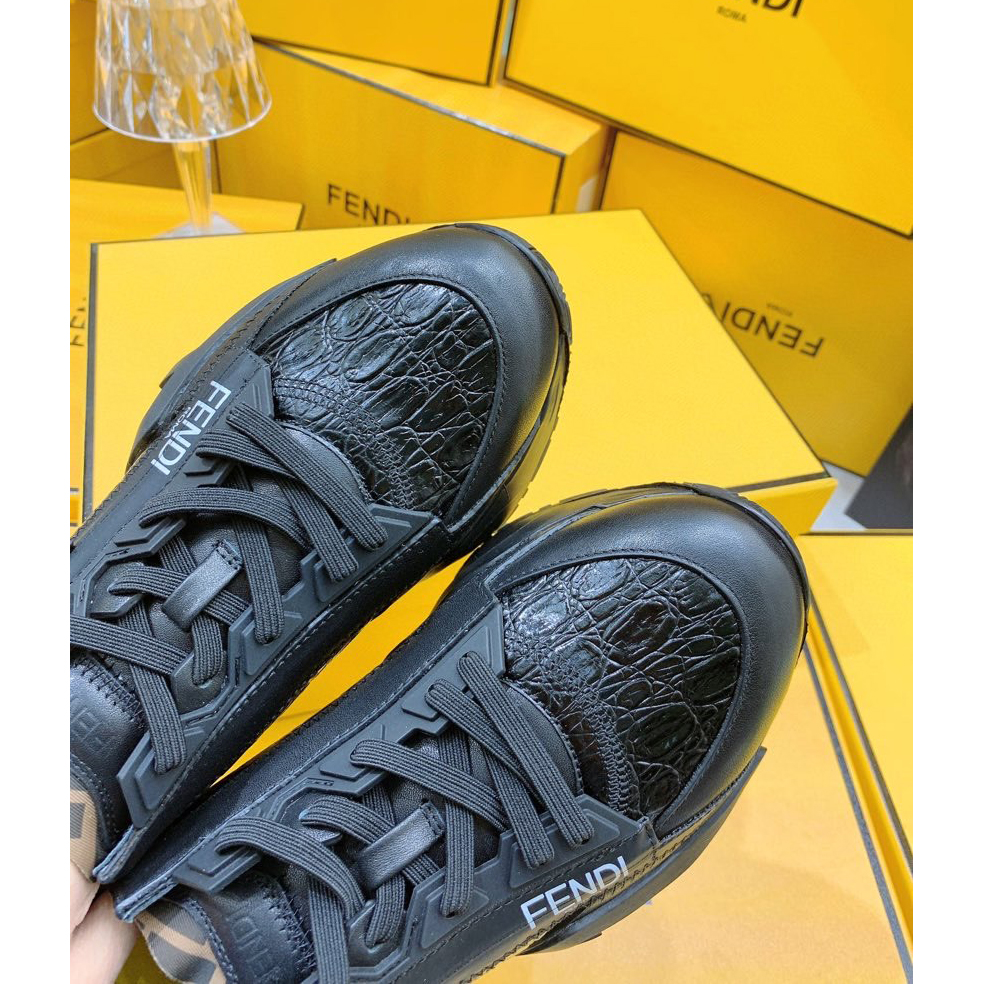 Fendi Flow Beige Suede Low-Tops Sneakers - EUR FASHION
