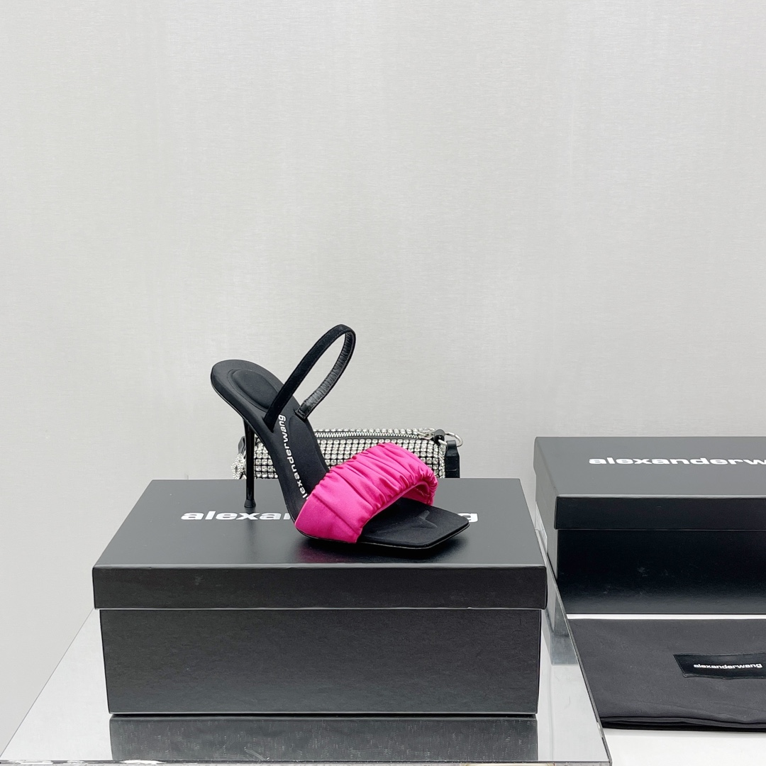 Alexander Wang  Julie Scrunchie Slingback Heel In Satin - EUR FASHION