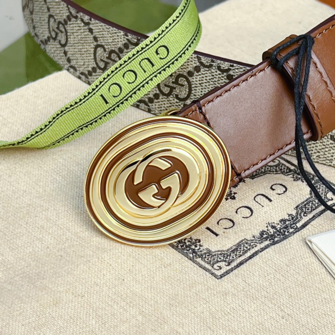 Gucci  Belt With Interlocking G Oval Buckle - EUR FASHION