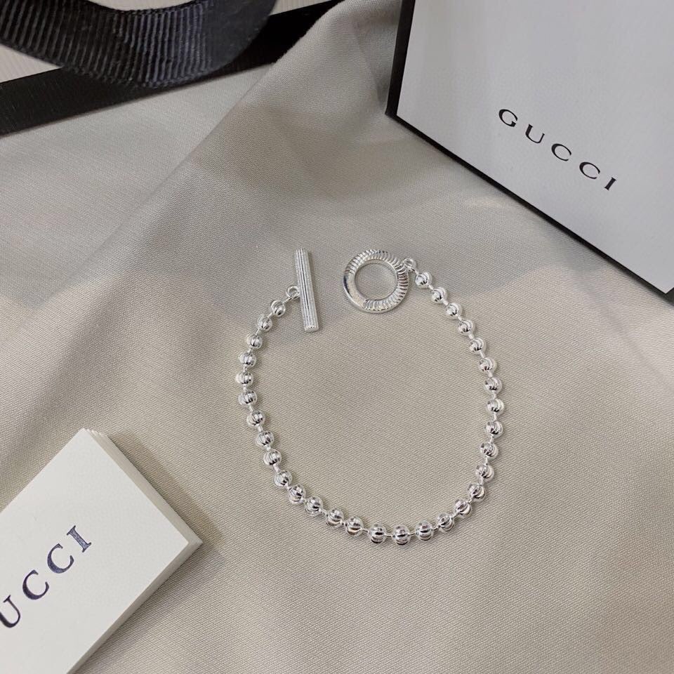 Gucci Silver Boule Chain Bracelet - EUR FASHION