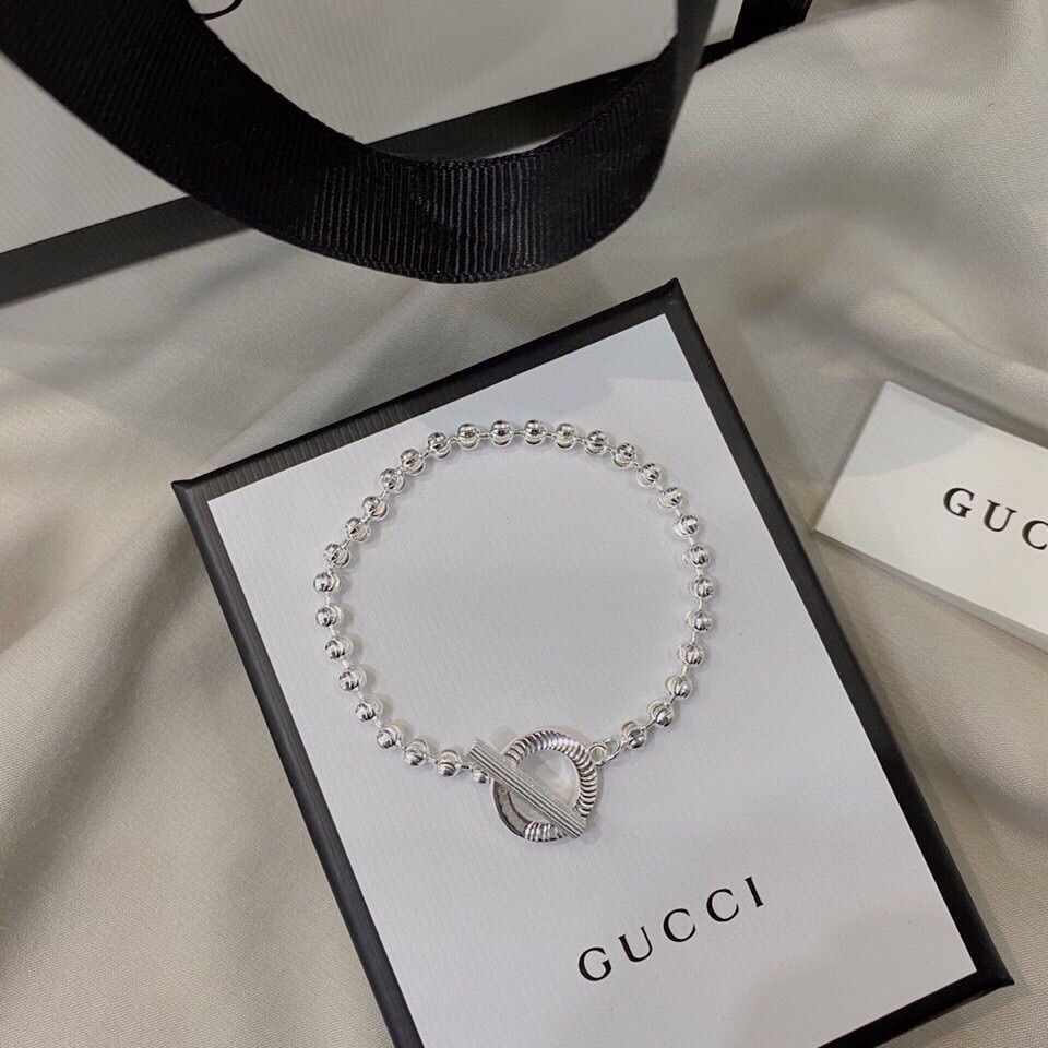 Gucci Silver Boule Chain Bracelet - EUR FASHION
