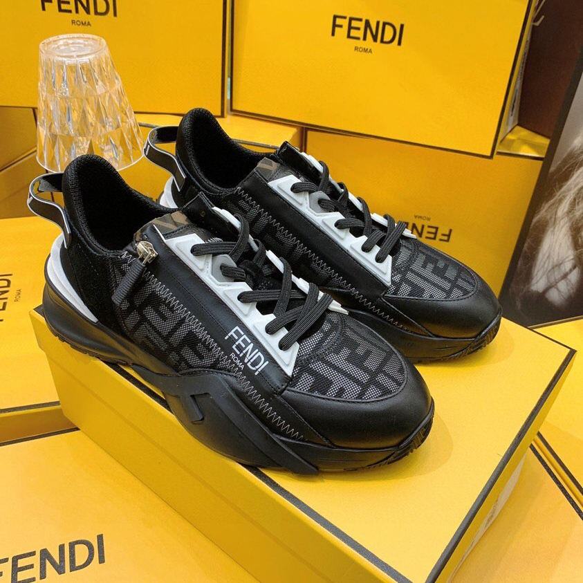 Fendi Flow Beige Suede Low-Tops Sneakers - EUR FASHION