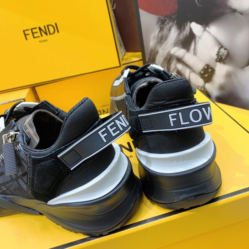 Fendi Flow Beige Suede Low-Tops Sneakers - EUR FASHION