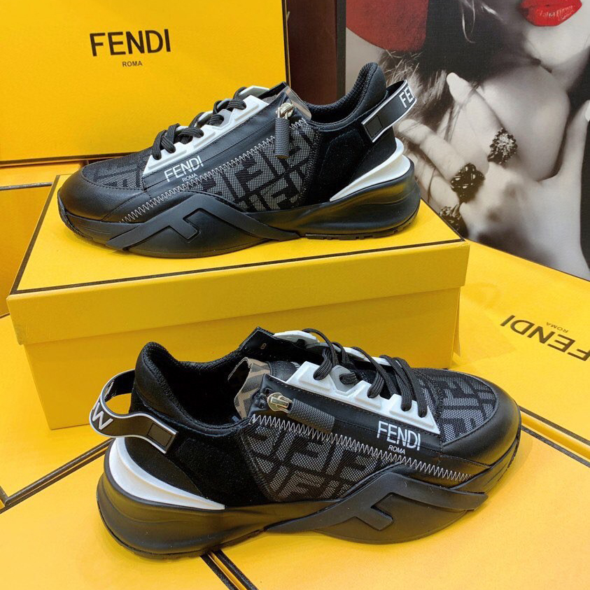 Fendi Flow Beige Suede Low-Tops Sneakers - EUR FASHION