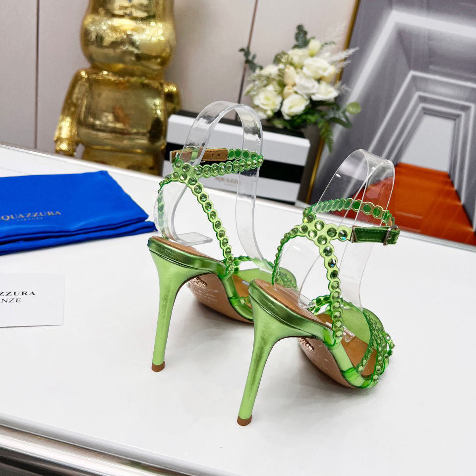Aquazzura Tequila Plexi Sandal 105 - EUR FASHION