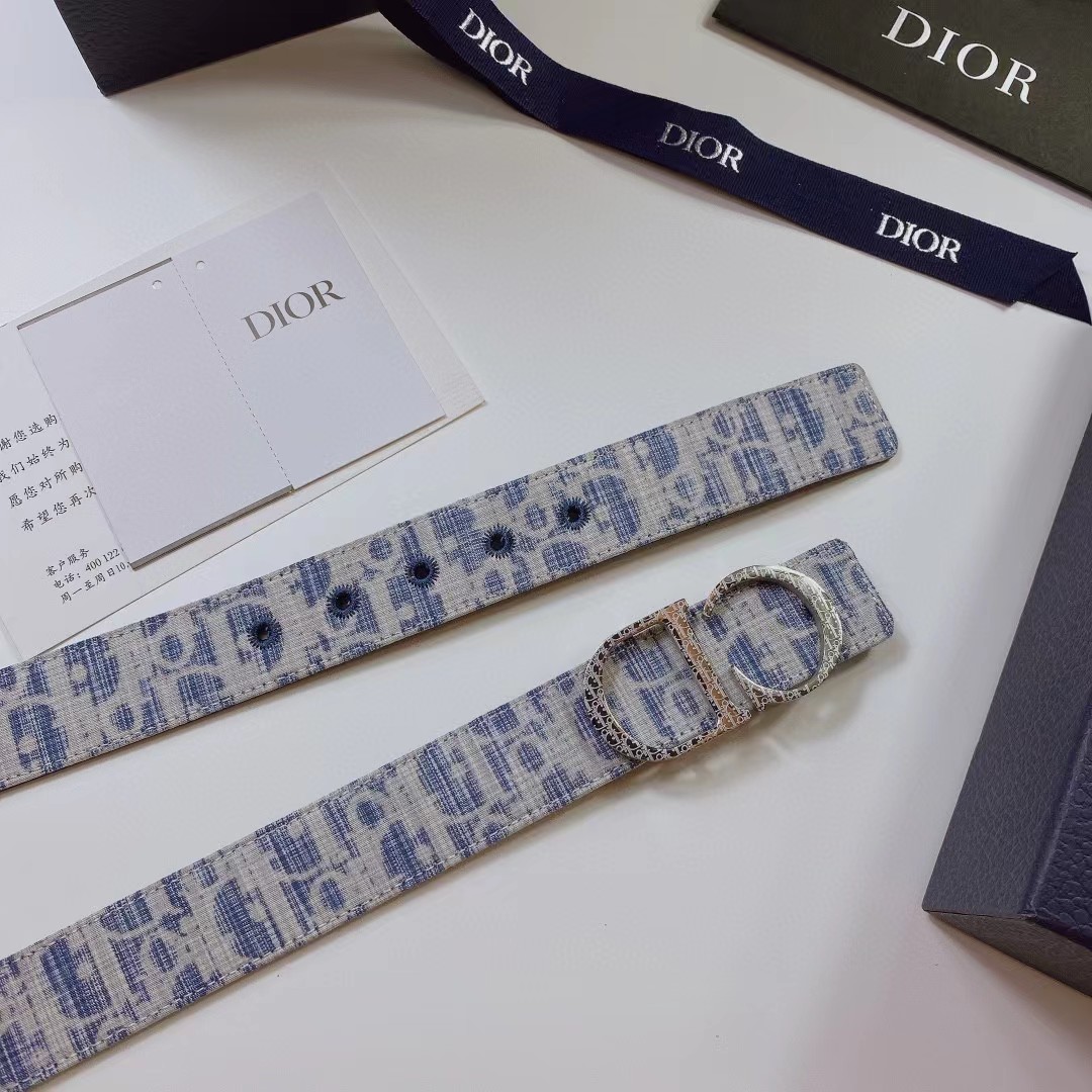 Dior Leather Belt With 'CD' Buckle - EUR FASHION