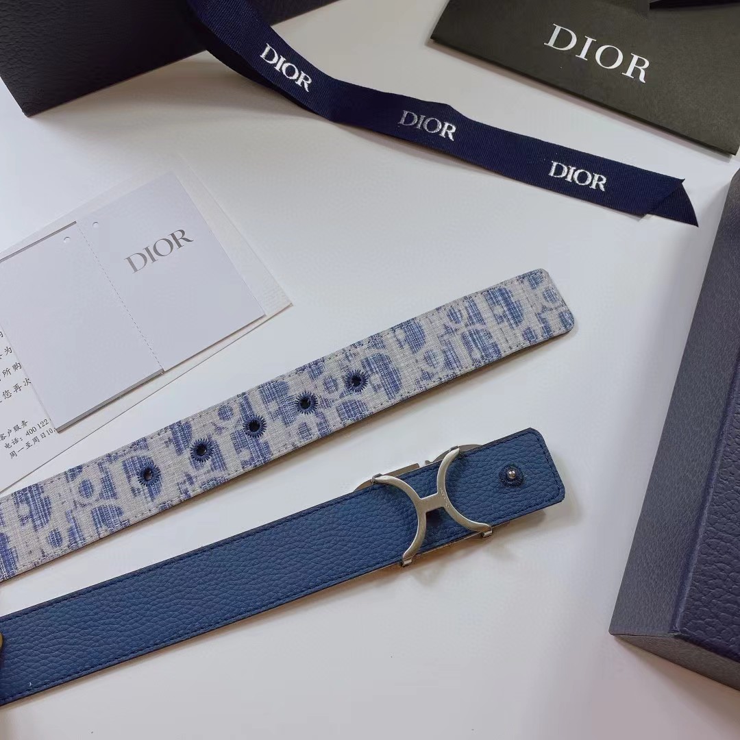 Dior Leather Belt With 'CD' Buckle - EUR FASHION