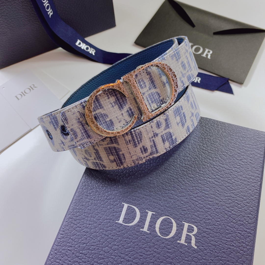 Dior Leather Belt With 'CD' Buckle - EUR FASHION