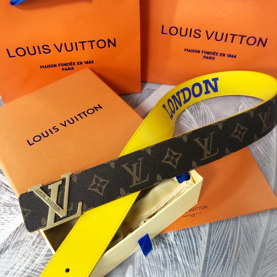 Louis Vuitton LV Pyramide Cities Exclusive 40MM Reversible Belt—London - EUR FASHION