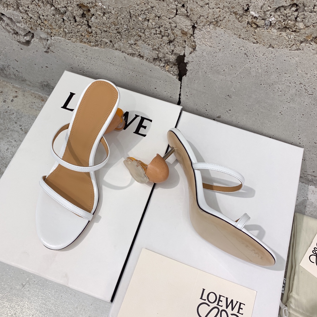 Loewe Broken Egg Sandal In Goatskin - EUR FASHION
