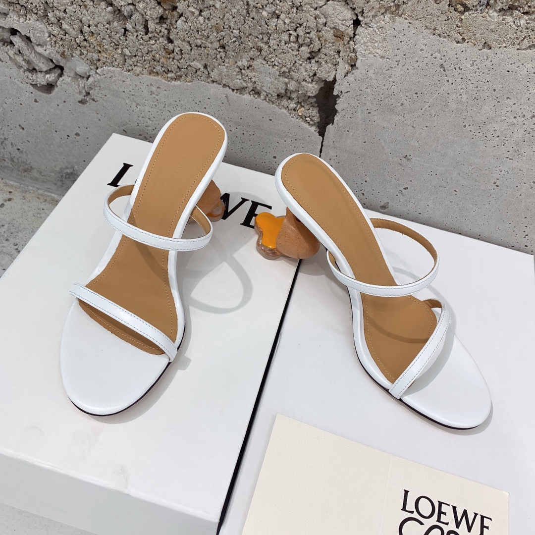 Loewe Broken Egg Sandal In Goatskin - EUR FASHION