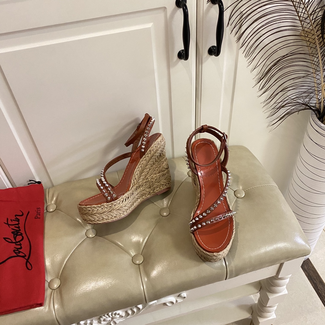 Christian Louboutin Mafaldina Zeppa Sandal   120mm - EUR FASHION