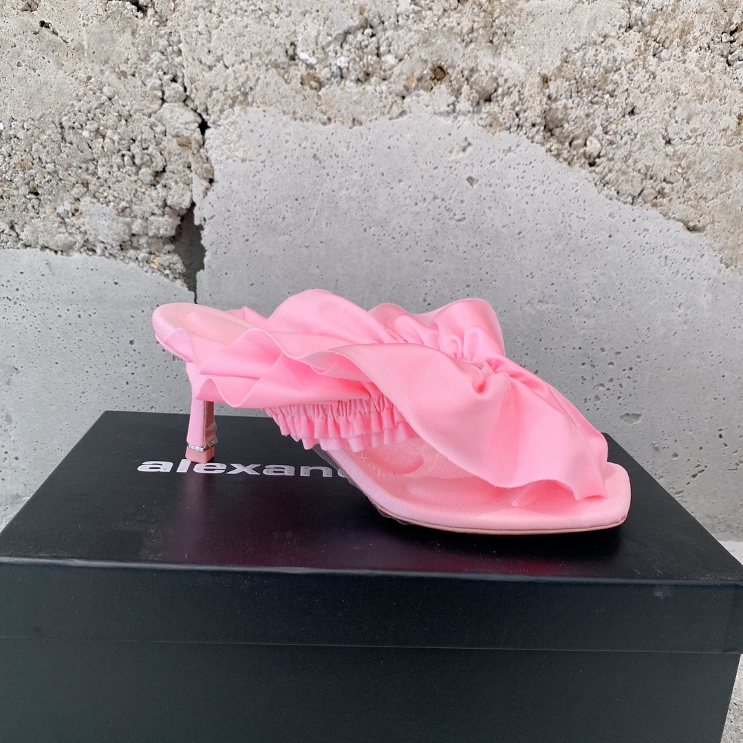 Alexander Wang Celeste 65 Ruffle Sandal In Lycra - EUR FASHION