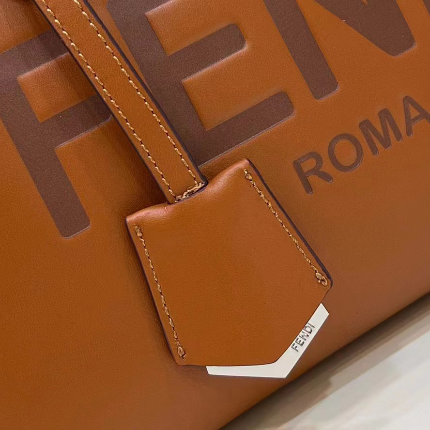 Fendi By The Way Medium Brown Leather Boston Bag(28-20-11CM) - EUR FASHION