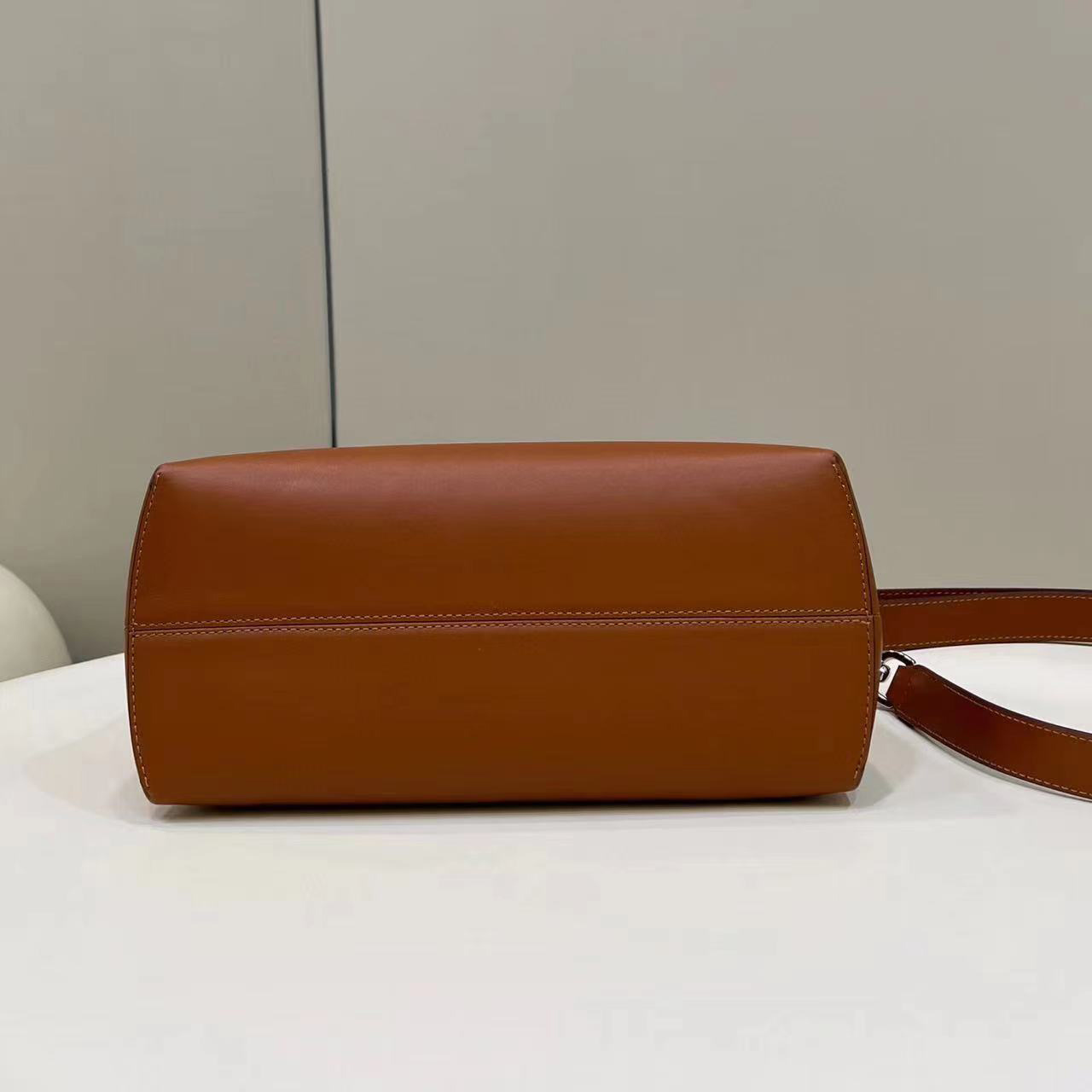 Fendi By The Way Medium Brown Leather Boston Bag(28-20-11CM) - EUR FASHION
