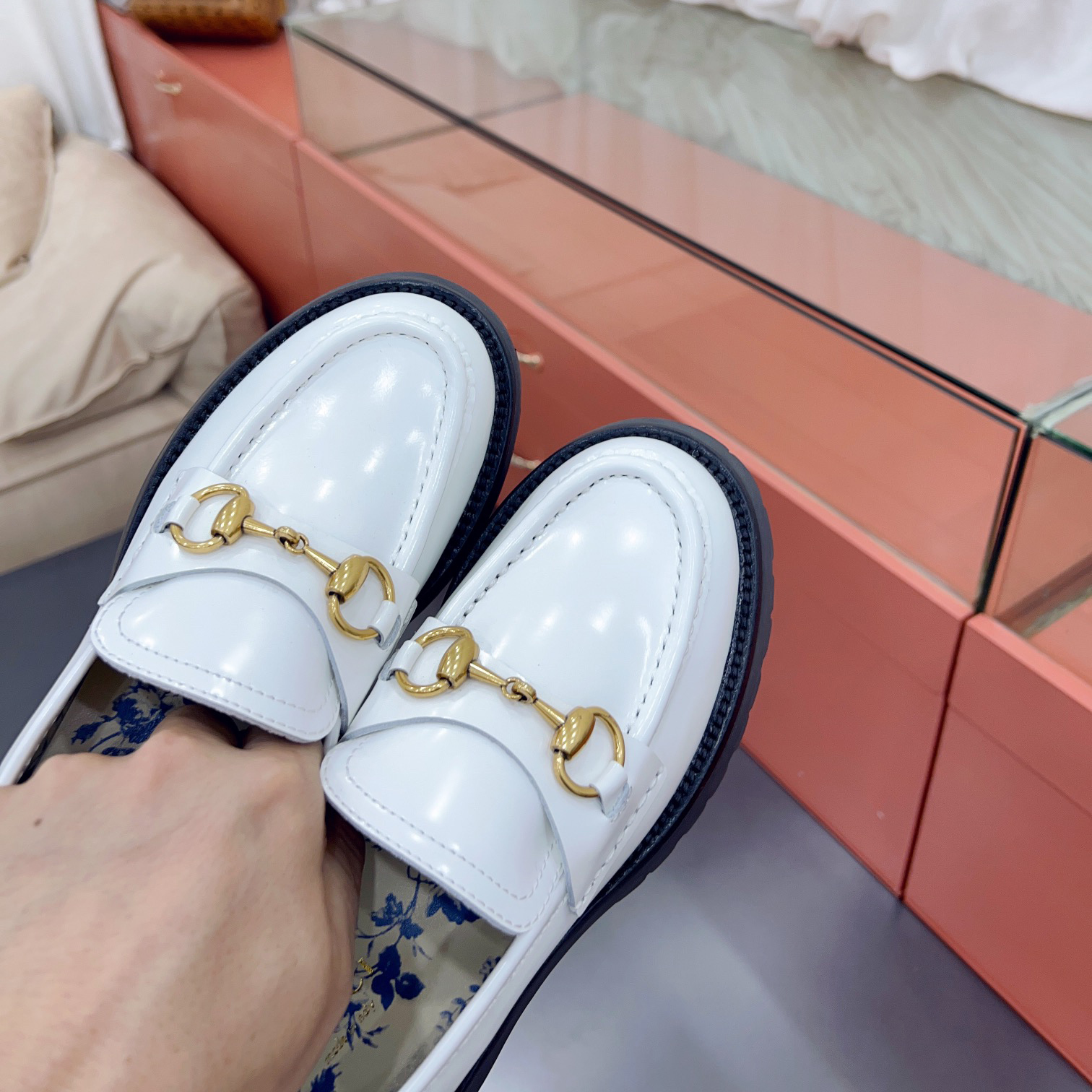 Gucci Leather Lug Sole Horsebit Loafer - EUR FASHION