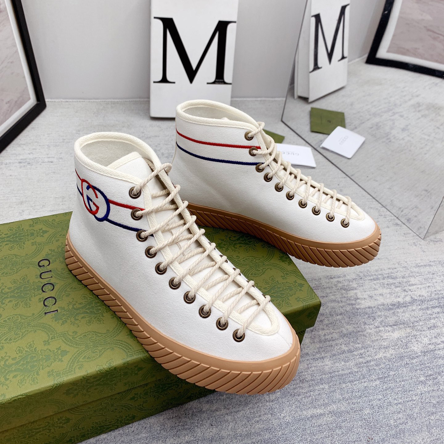 Gucci Interlocking G High-Top Sneaker - EUR FASHION