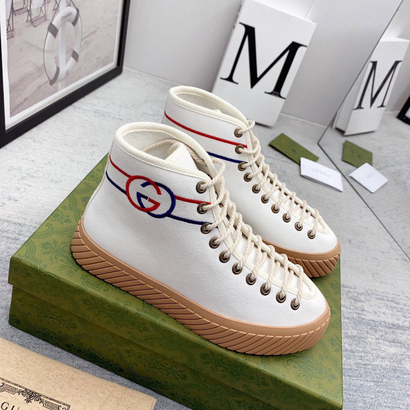 Gucci Interlocking G High-Top Sneaker - EUR FASHION