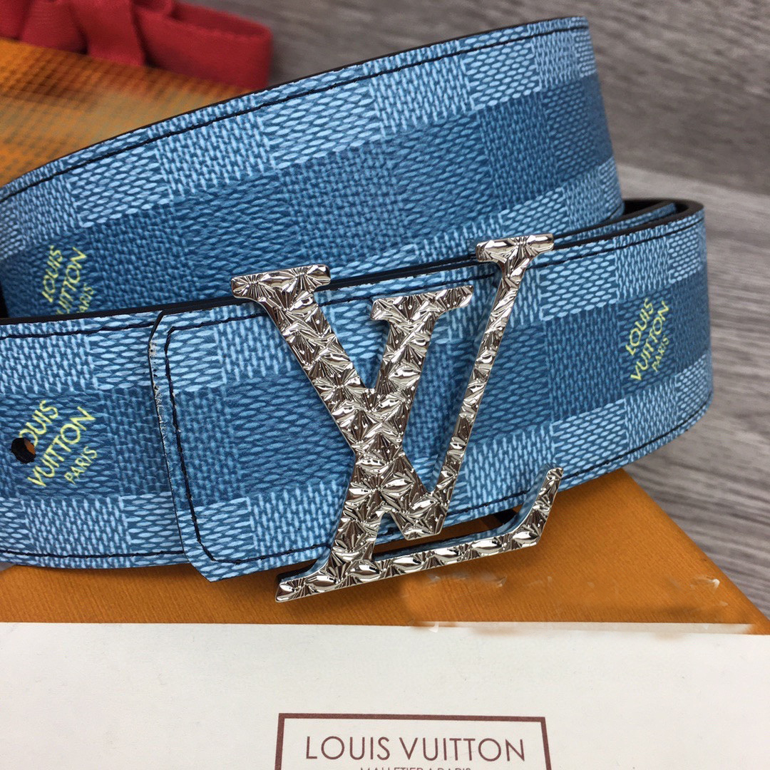 Louis Vuitton LV Initiales Damier Stripes 40mm Reversible Belt  - EUR FASHION
