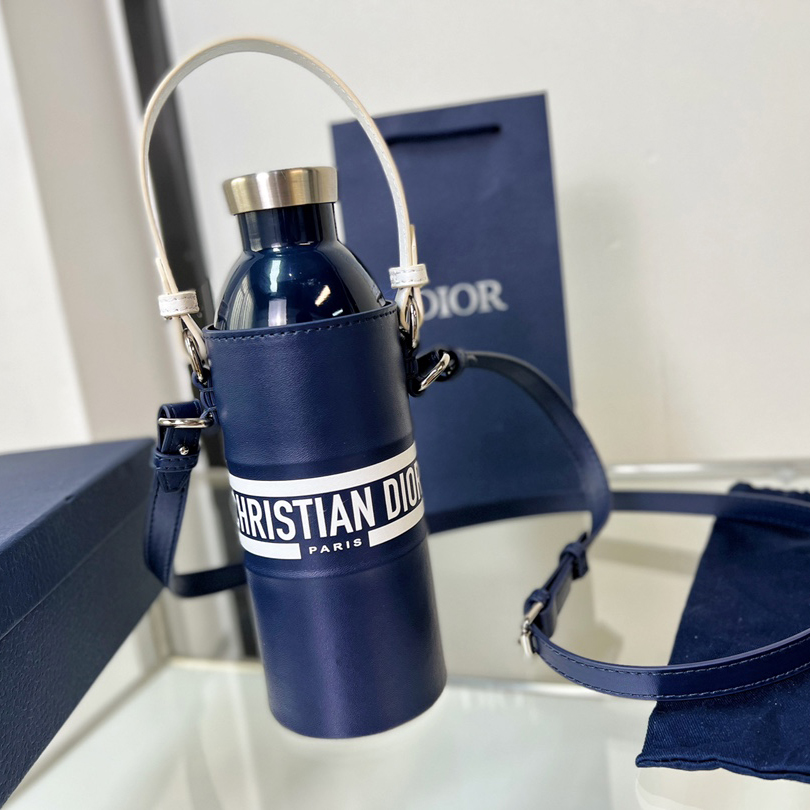 Dior Vibe Bottle Holder Blue Calfskin - EUR FASHION