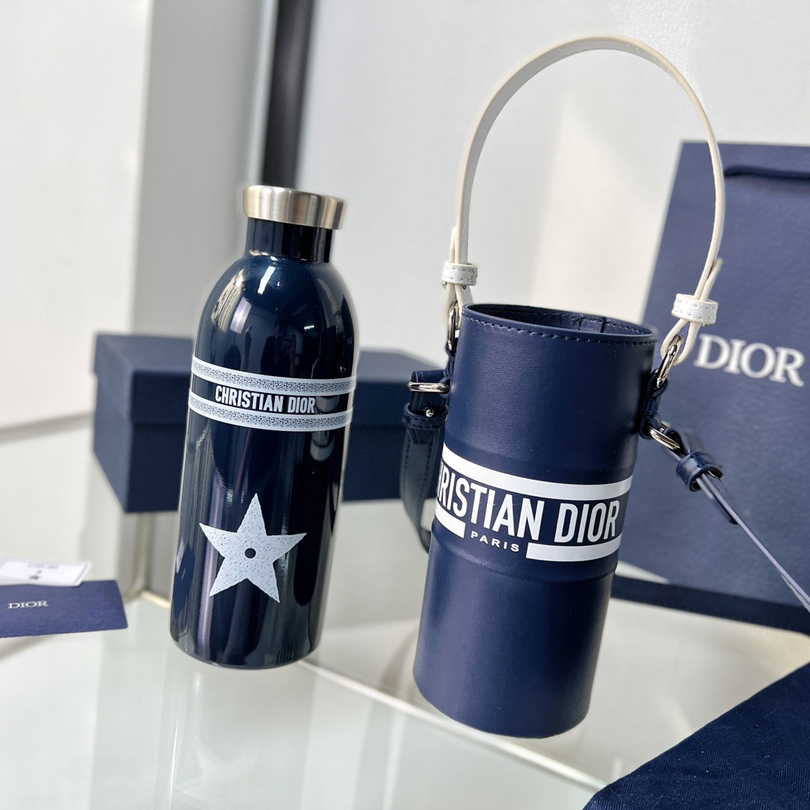 Dior Vibe Bottle Holder Blue Calfskin - EUR FASHION