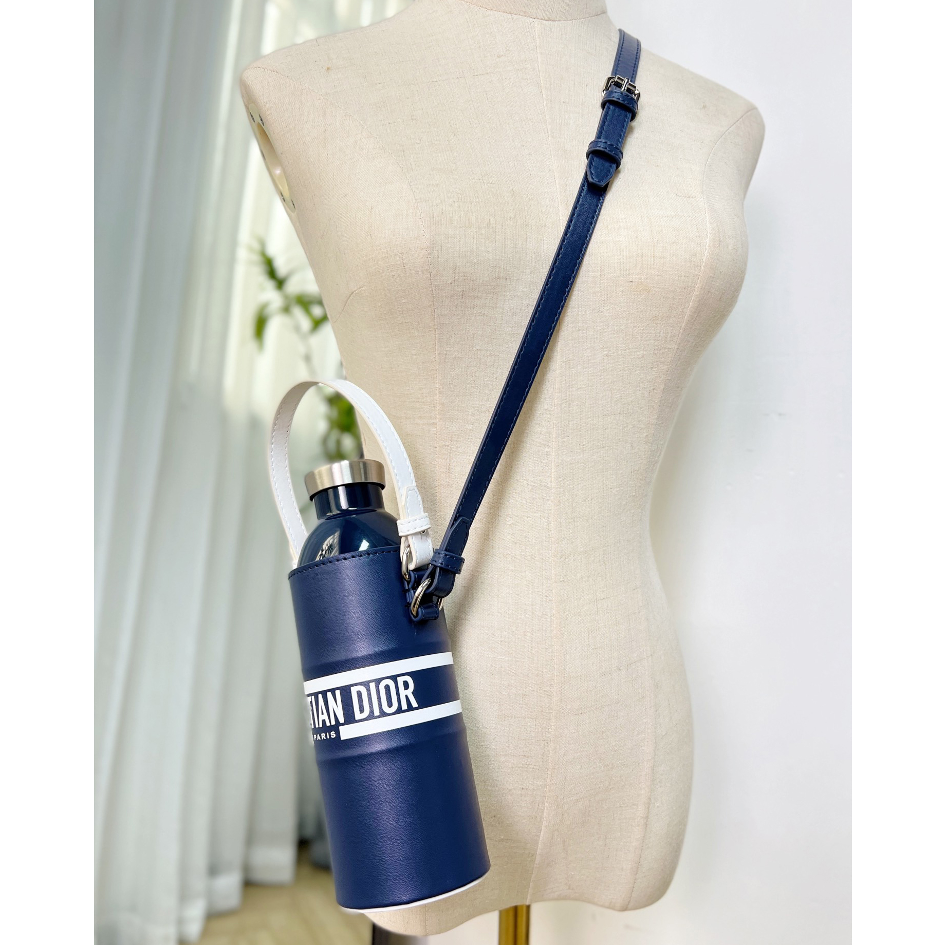 Dior Vibe Bottle Holder Blue Calfskin - EUR FASHION