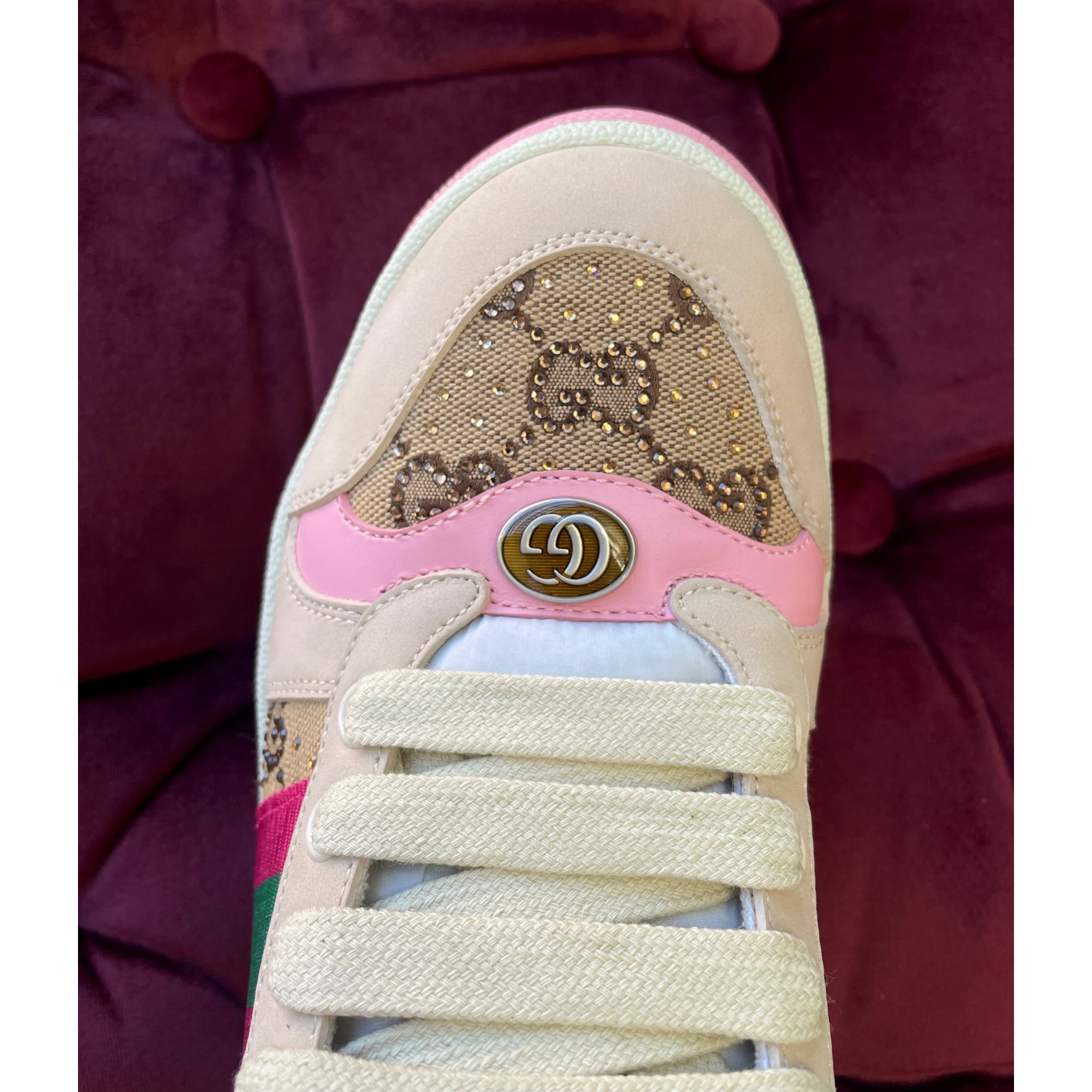 Gucci Women's Screener Sneaker With Crystals - EUR FASHION
