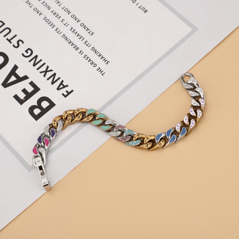 Louis Vuitton Chain Links Patches Bracelet  21cm   mp2683 - EUR FASHION