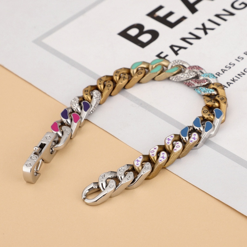 Louis Vuitton Chain Links Patches Bracelet  21cm   mp2683 - EUR FASHION