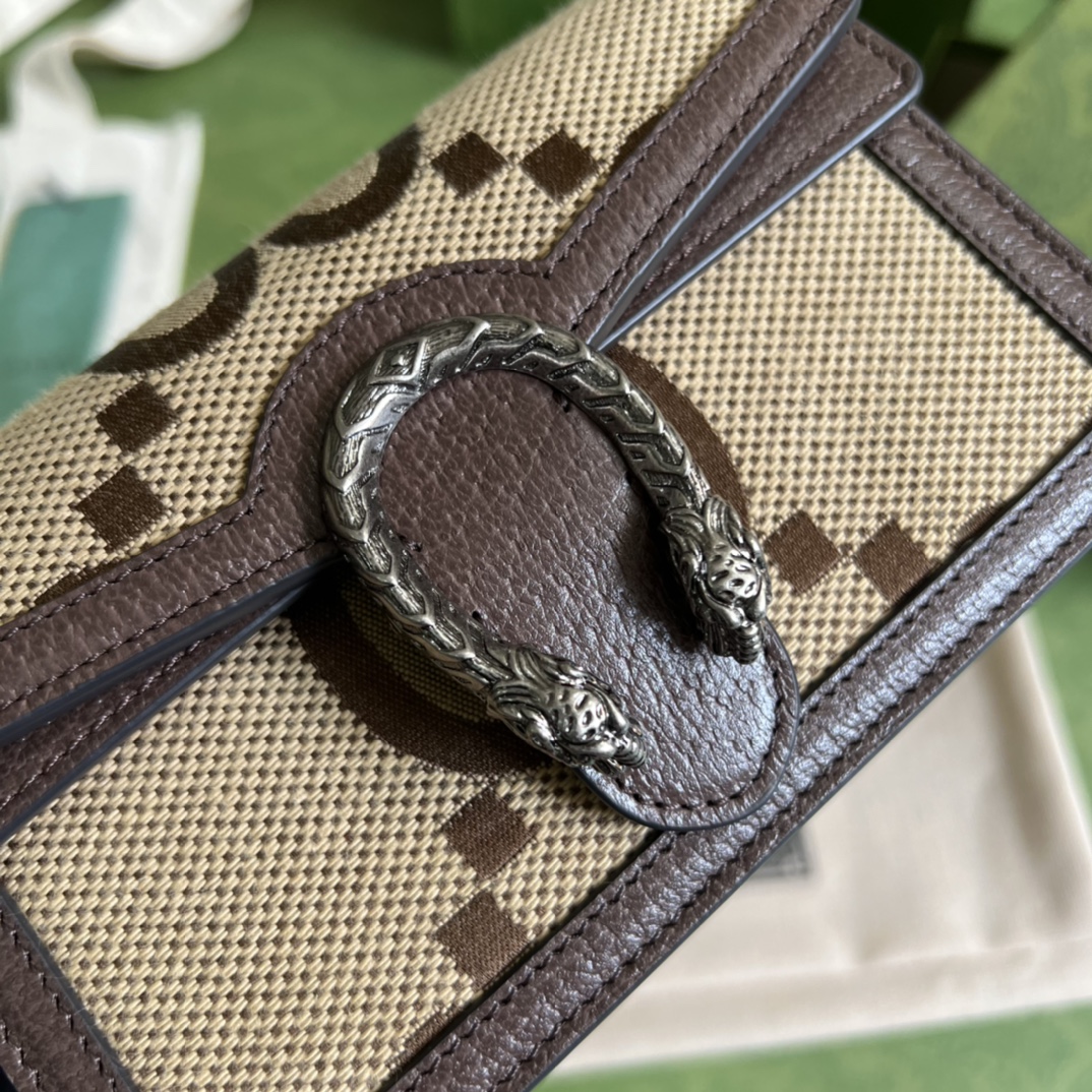 Gucci Dionysus Jumbo GG Super Mini Bag(16.5-10-4cm) - EUR FASHION
