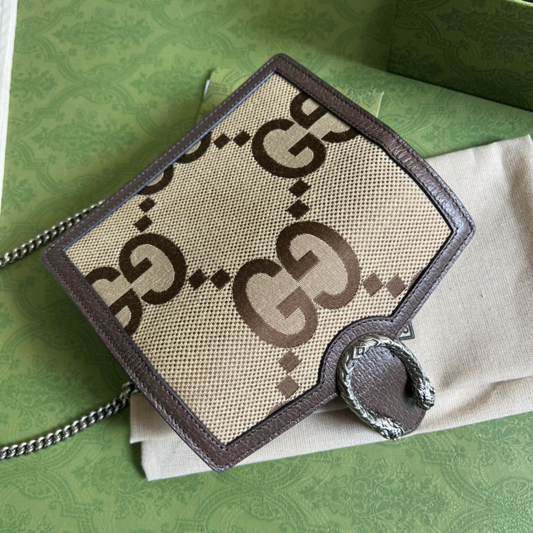 Gucci Dionysus Jumbo GG Super Mini Bag(16.5-10-4cm) - EUR FASHION