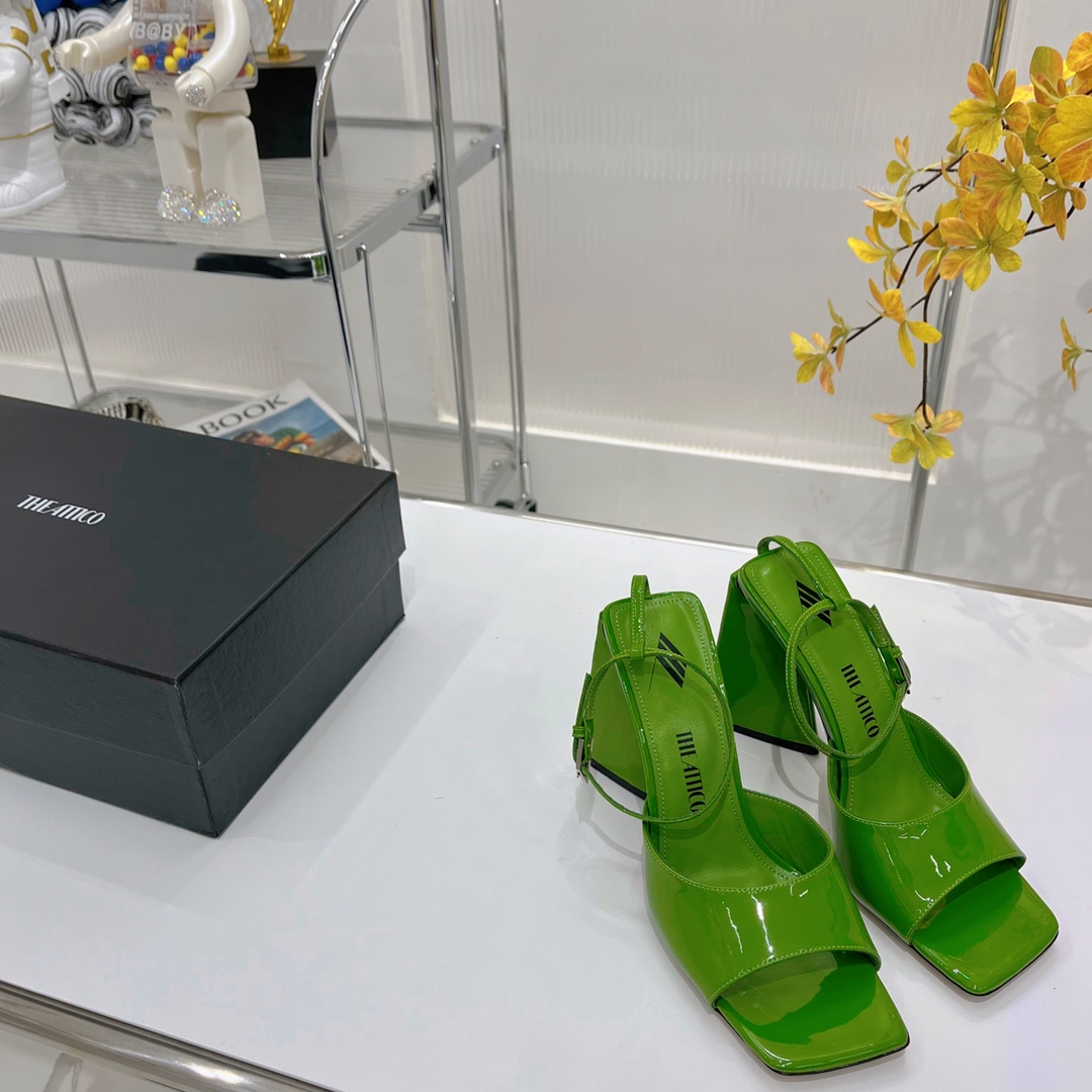 The Attico ''Piper'' Neon Emerald Sandal - EUR FASHION