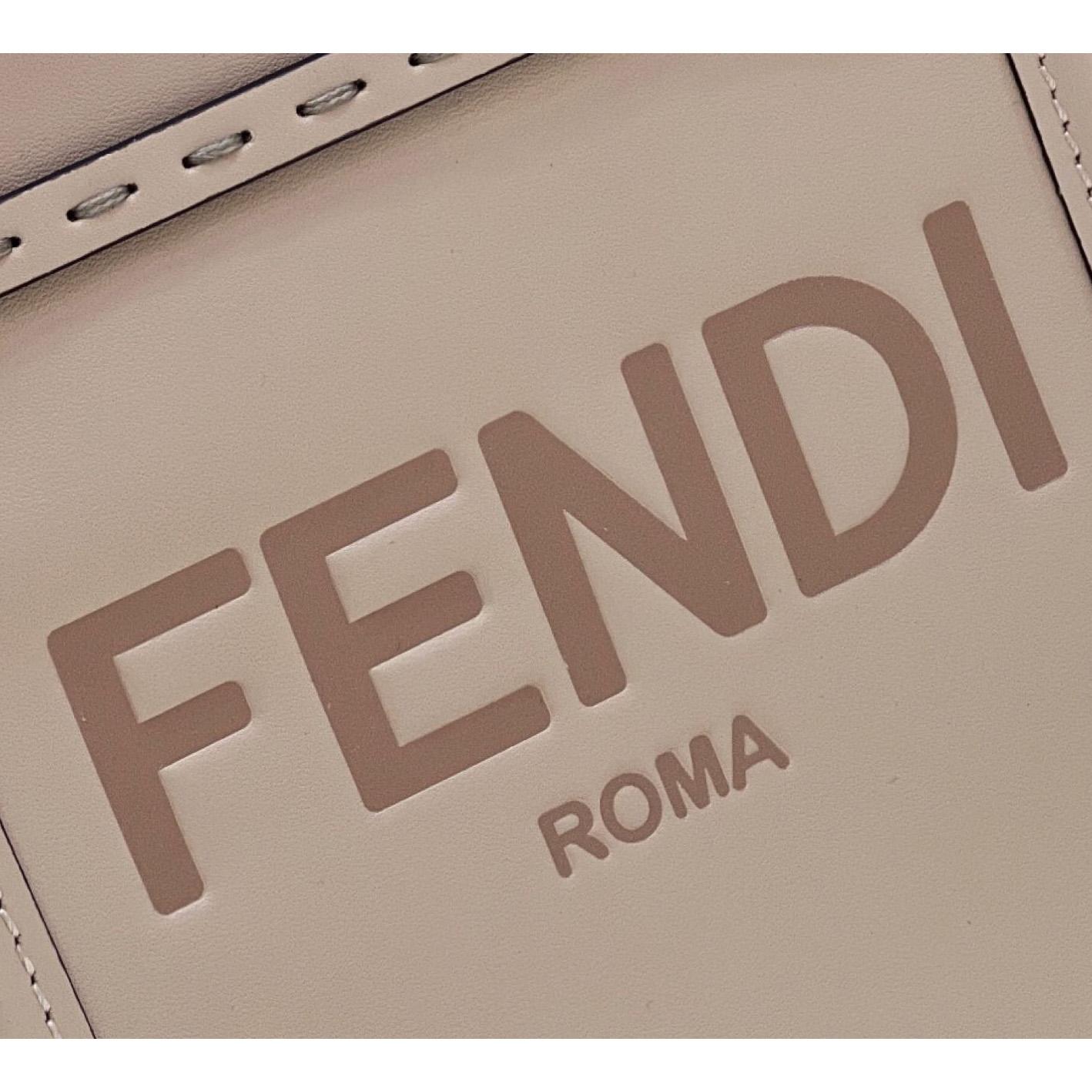 Fendi Mini Sunshine Shopper Bag In Pale Pink Leather(13-18-6.5CM) - EUR FASHION