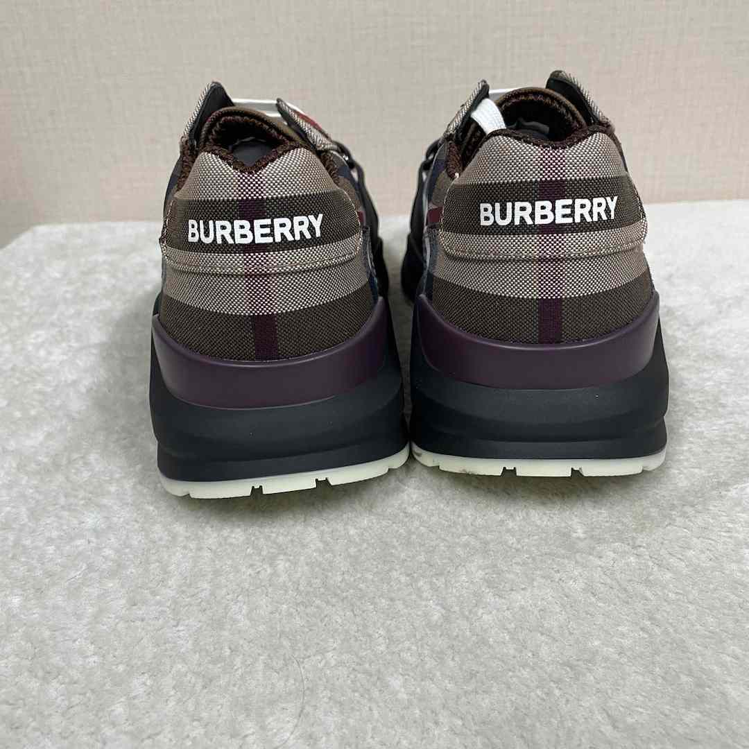 Burberry Check Cotton Sneakers - EUR FASHION