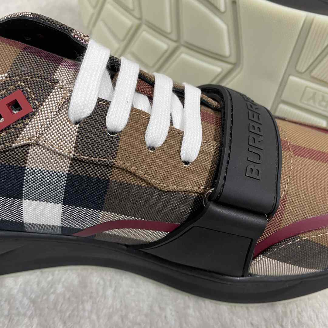 Burberry Check Cotton Sneakers - EUR FASHION