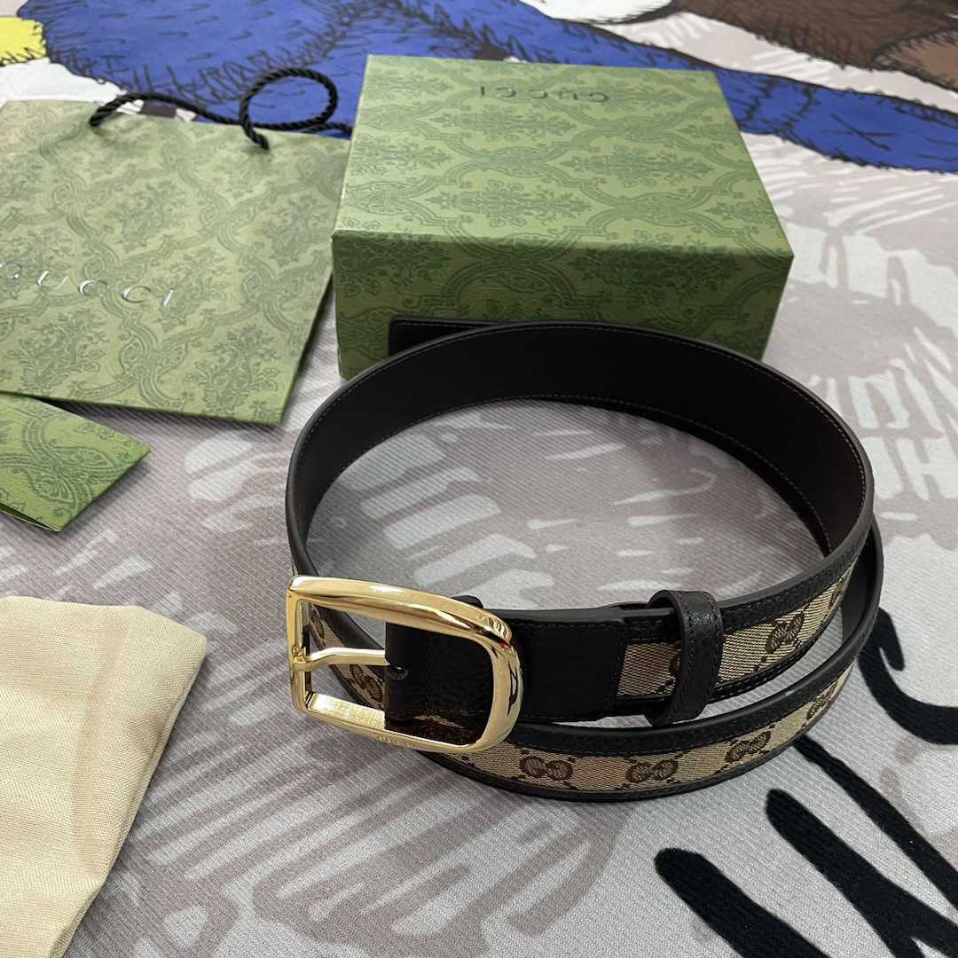 Gucci GG Belt With Square Buckle - EUR FASHION