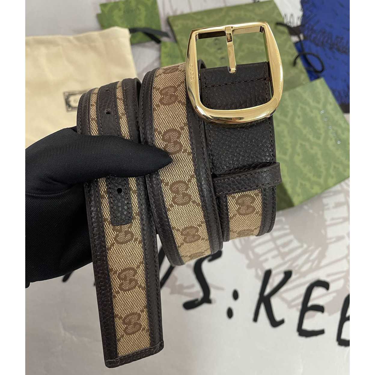Gucci GG Belt With Square Buckle - EUR FASHION