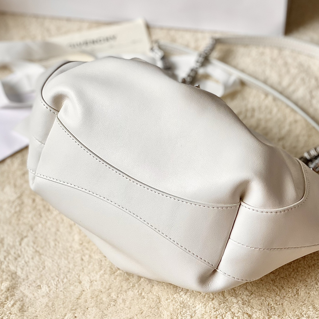 Givenchy Small Kenny Bag In Smooth Leather - Ivory(32-22-17cm) - EUR FASHION