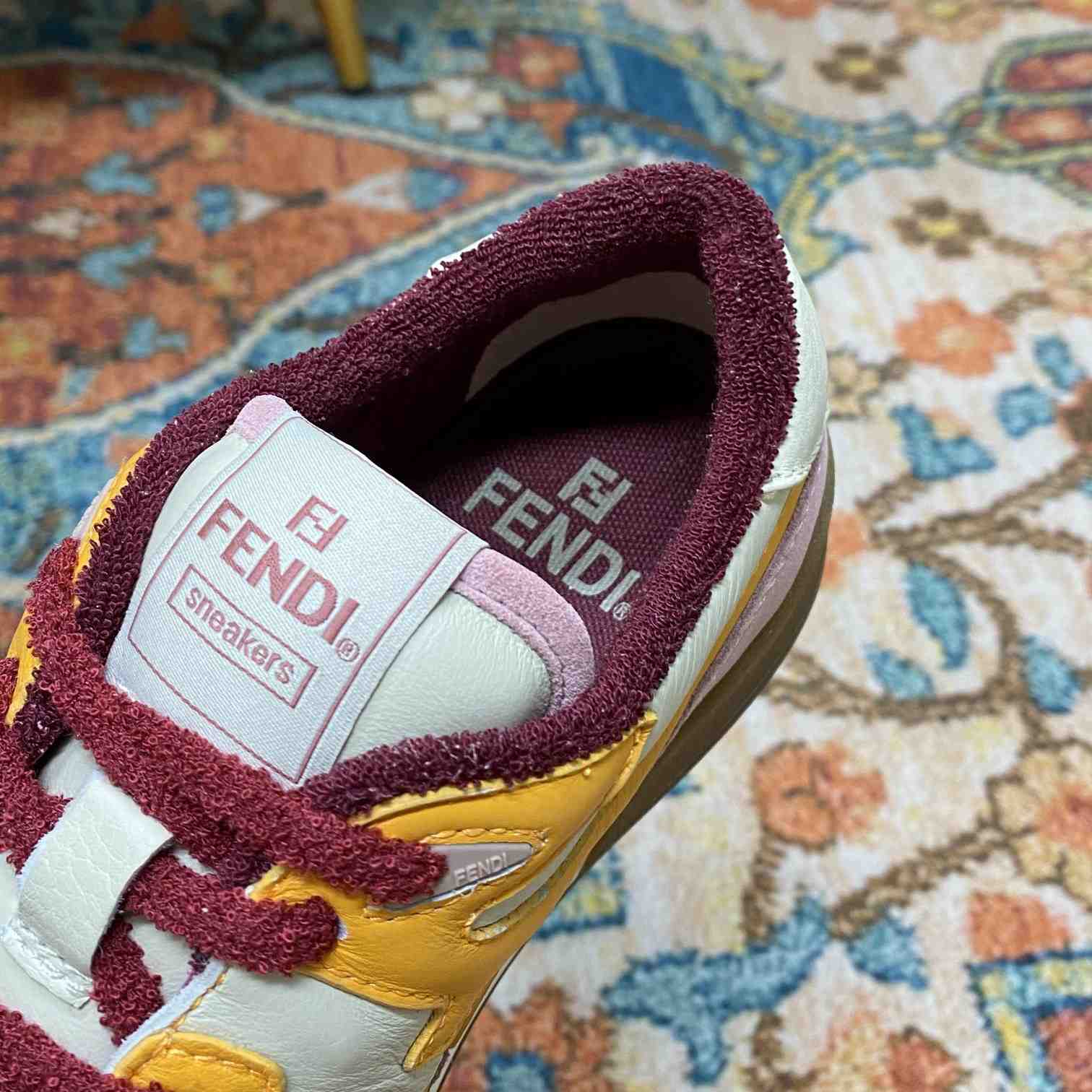Fendi Match Pink Suede Low-Tops Sneakers  - EUR FASHION