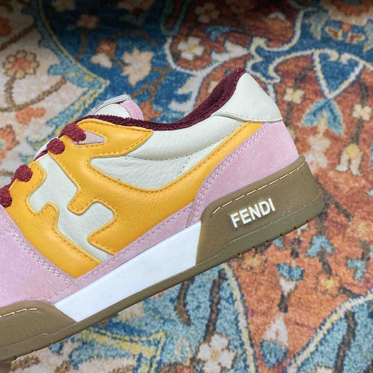 Fendi Match Pink Suede Low-Tops Sneakers  - EUR FASHION
