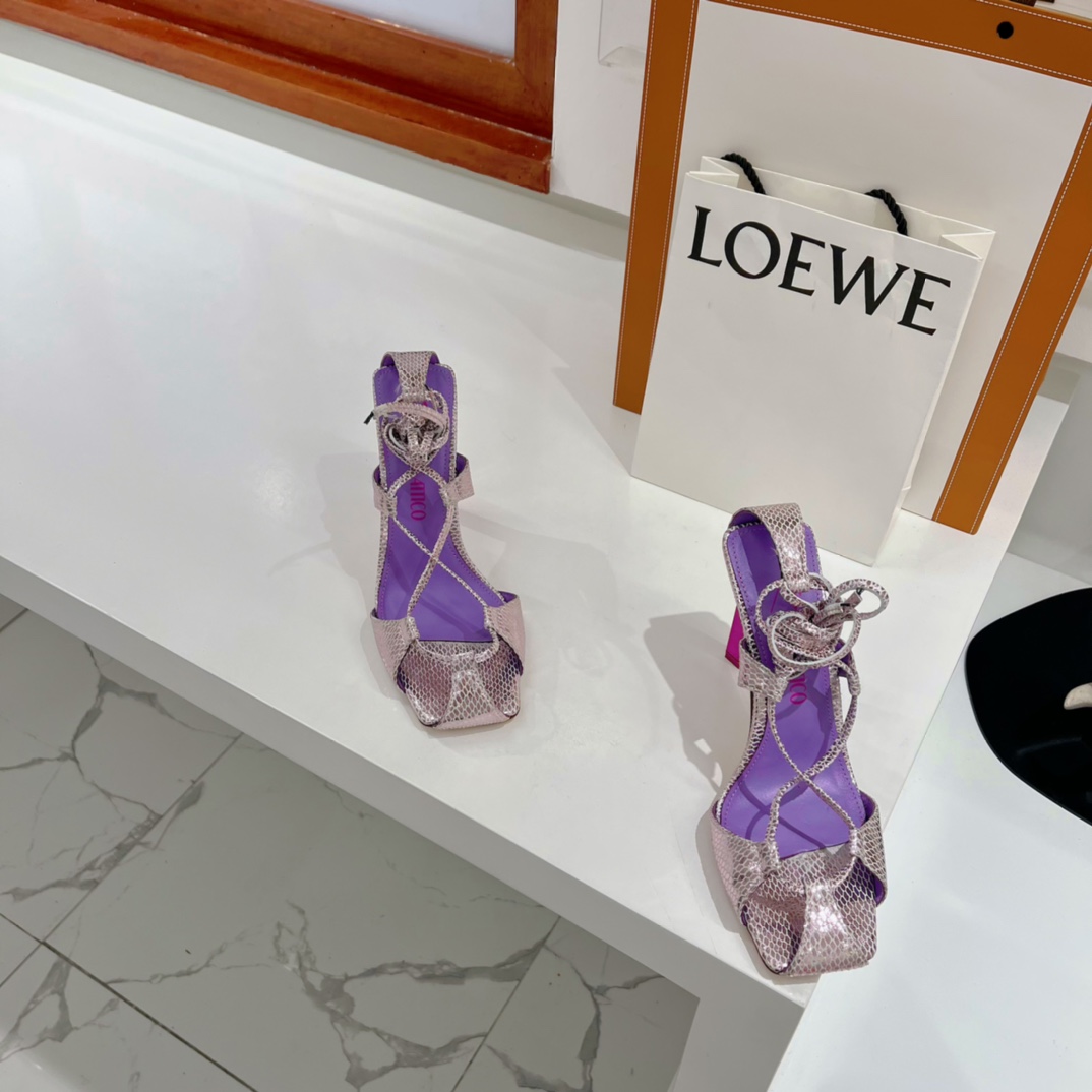 The Attico ''Adele'' Pastel Pink Sandal - EUR FASHION