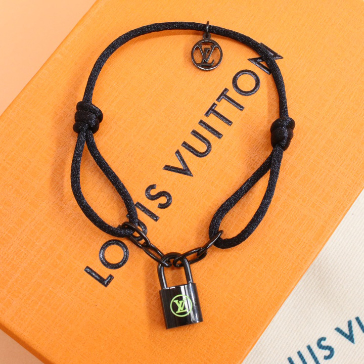 Louis Vuitton  Silver Lockit X Virgil Abloh Bracelet, Black Titanium     Q05270 - EUR FASHION