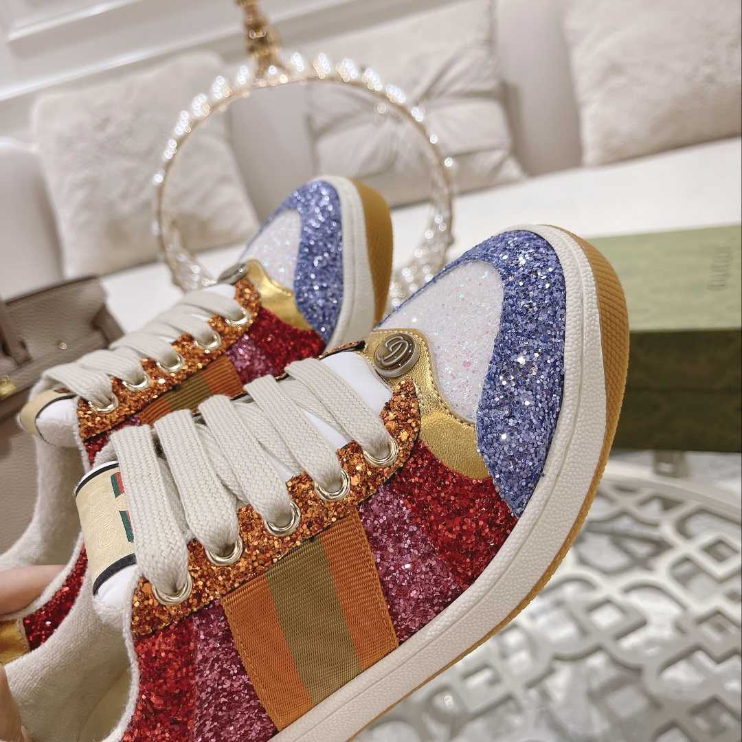 Gucci Lovelight Screener Sneaker With Glitter - EUR FASHION
