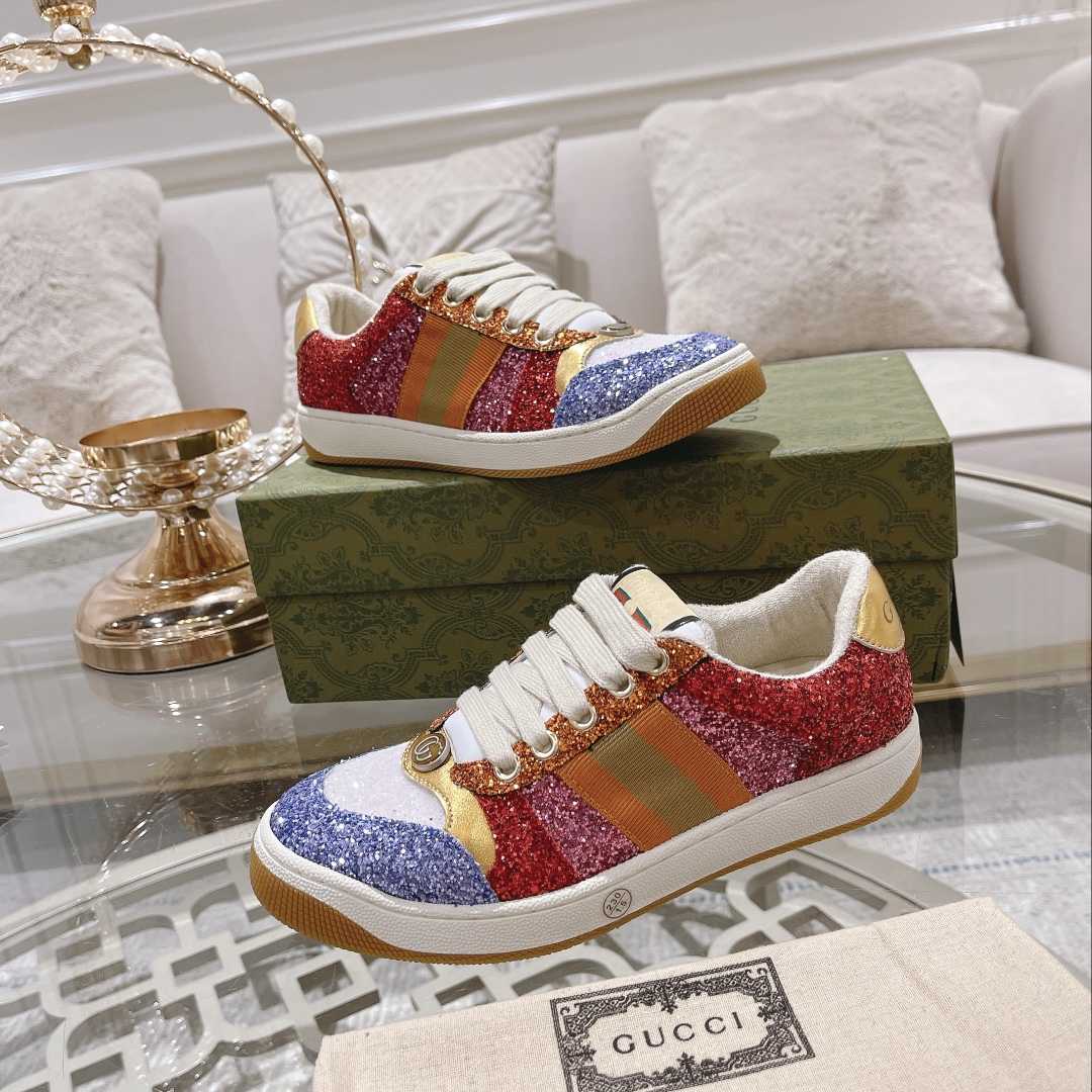 Gucci Lovelight Screener Sneaker With Glitter - EUR FASHION