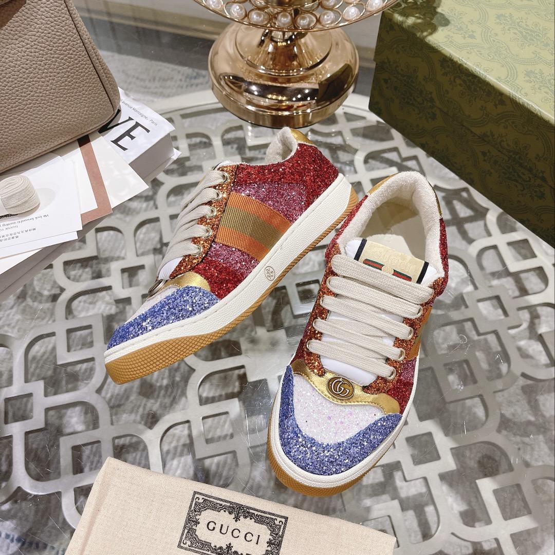 Gucci Lovelight Screener Sneaker With Glitter - EUR FASHION