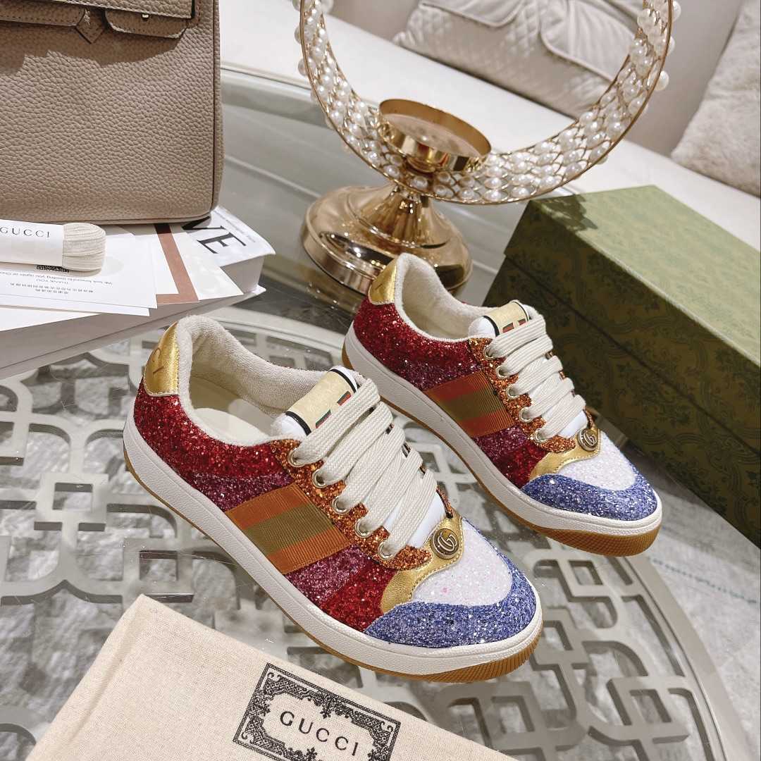 Gucci Lovelight Screener Sneaker With Glitter - EUR FASHION