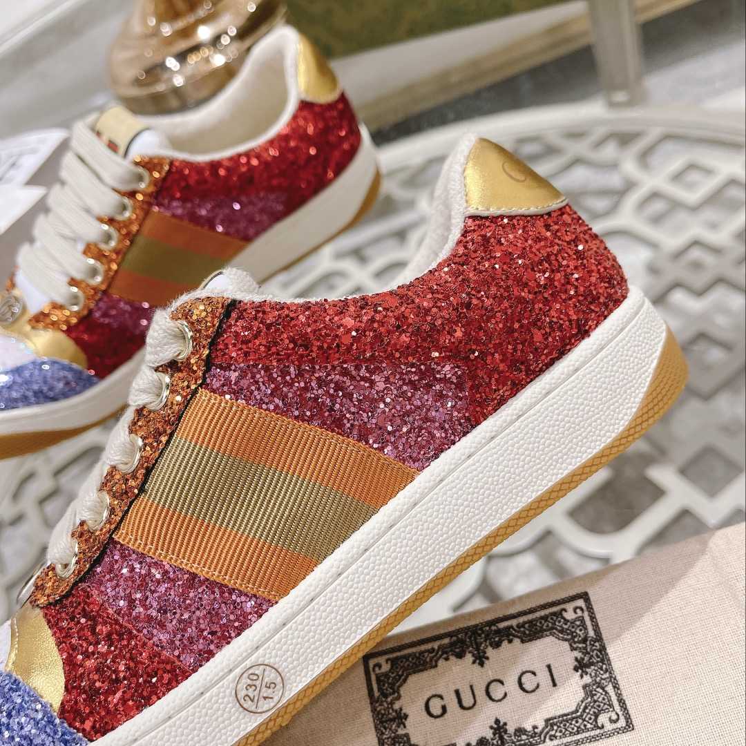 Gucci Lovelight Screener Sneaker With Glitter - EUR FASHION