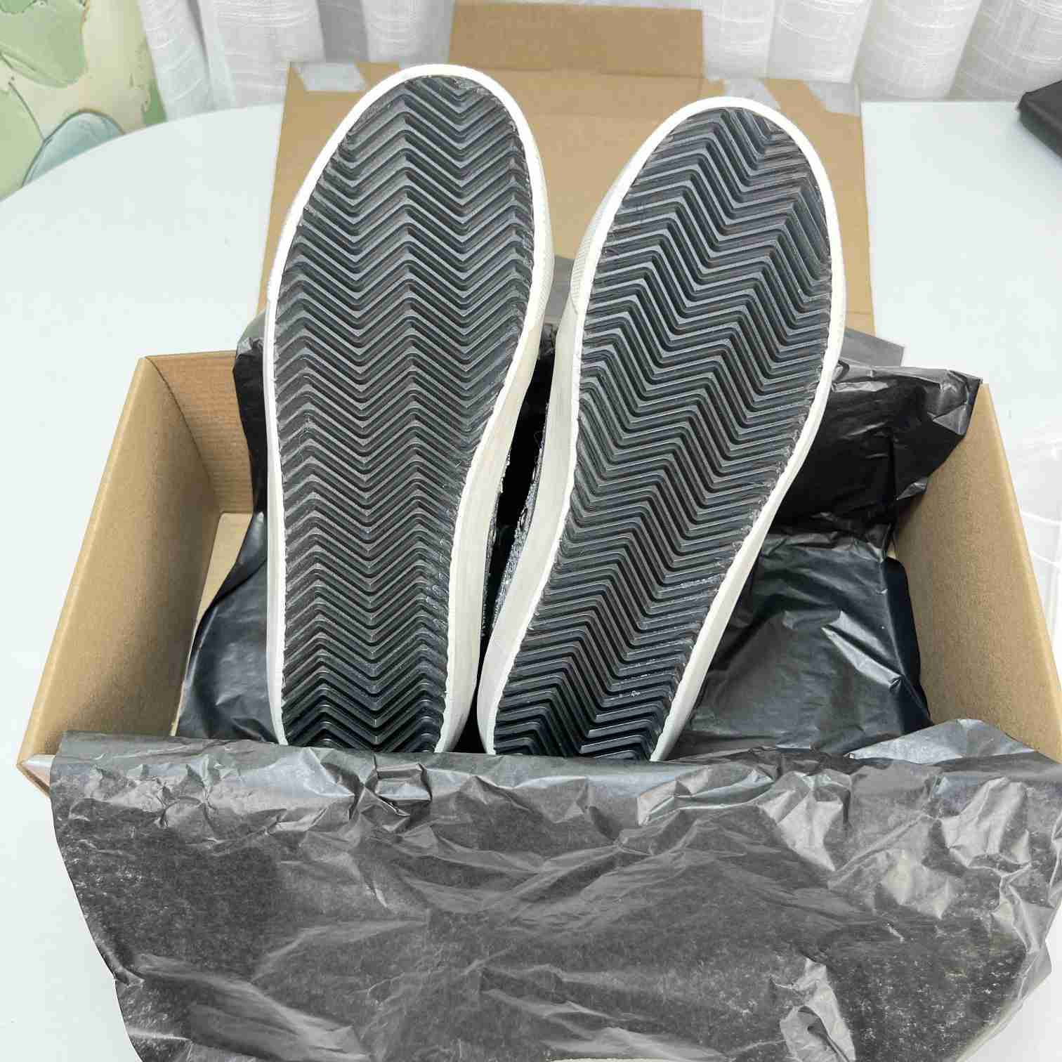 Golden Goose Super-Star Sabots In White Leather And Gray Suede With Silver Glitter Star - EUR FASHION